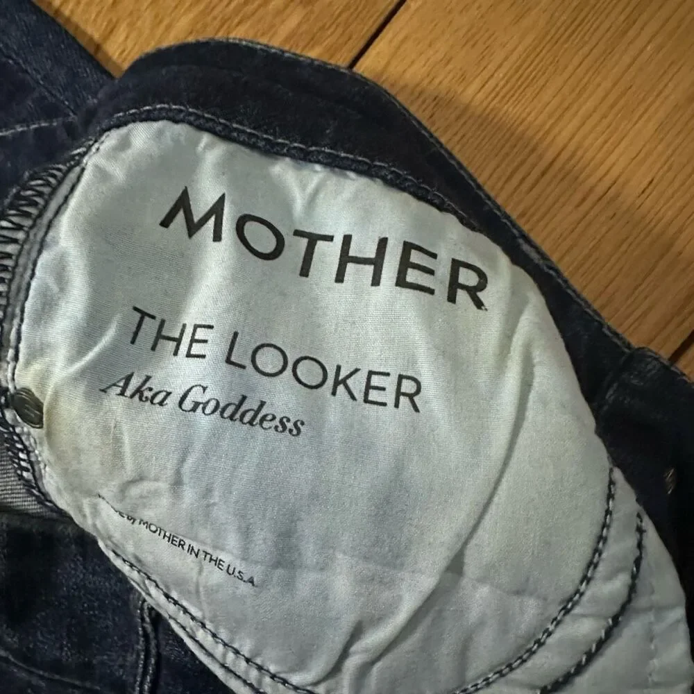 Mother the looker jeans aka goddess 26 dark wash